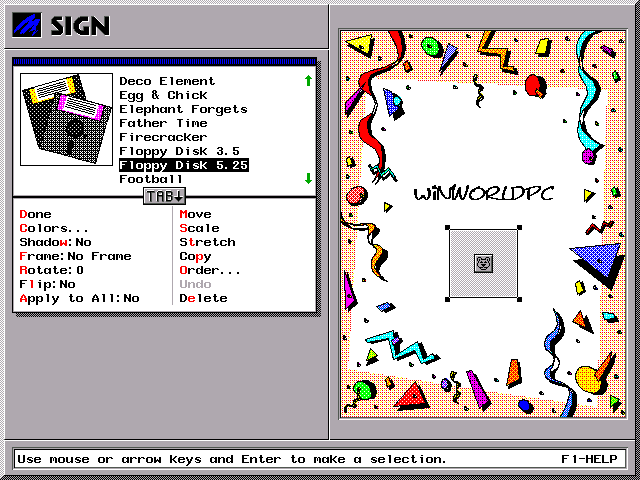 The Print Shop Deluxe for DOS - Editor
